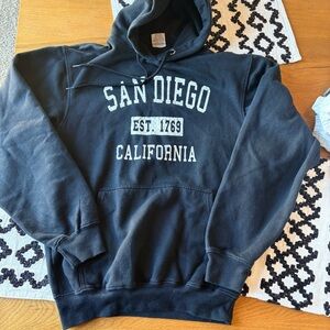 Republic Blues Black San Diego California Hoodie Sweatshirt unisex size small S